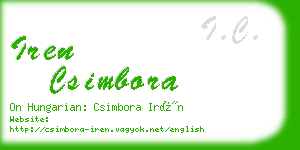 iren csimbora business card